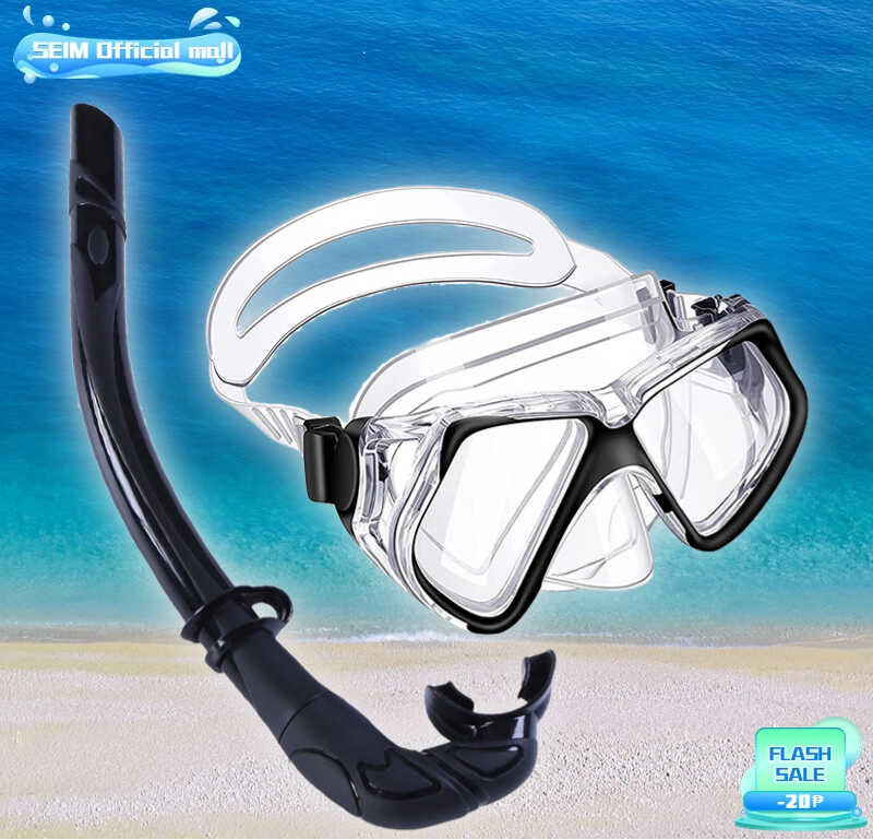 SEIM Set Adults Snorkel Panoramic Tingnan Snorkeling Scuba Diving Mask ...