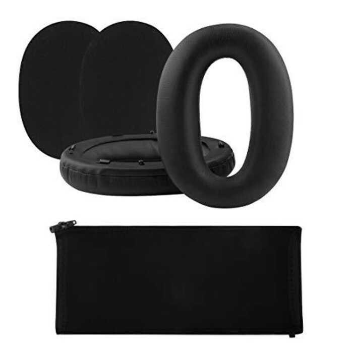 Geekria Oorpad Vervanging voor Sony WH1000XM2,MDR-1000X Hoofdtelefoon/Vervangende Oorkussens met Clip Ring/Oor Deksel/Oorkussens Reparatie Onderdelen (Champagne goud/Plastic Ring/Tuning Cotton