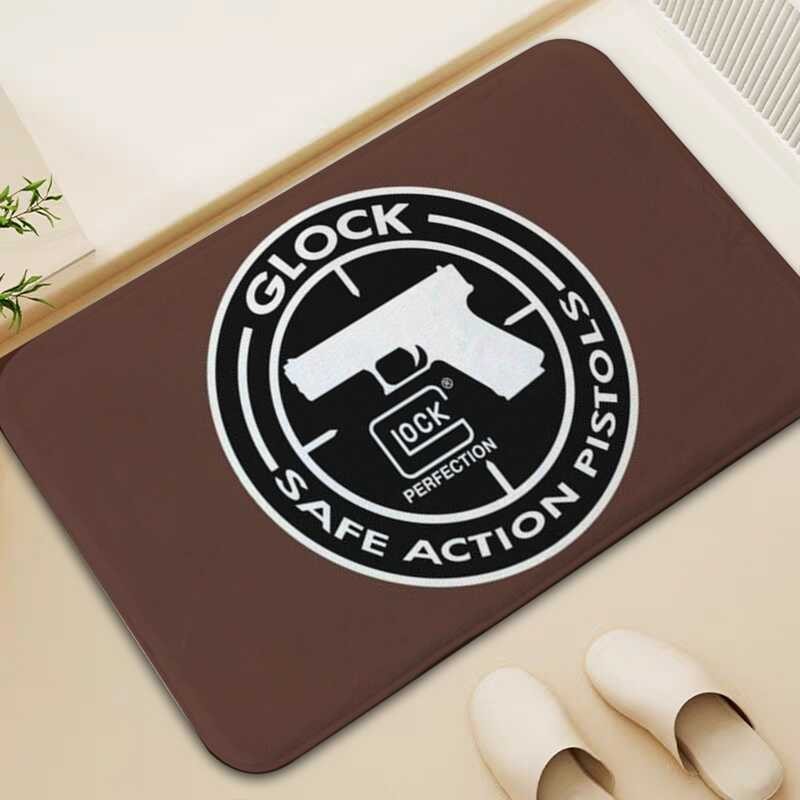Shooting Tactical Glock Sports Pucca House Entrance Mat Kitchen Rug