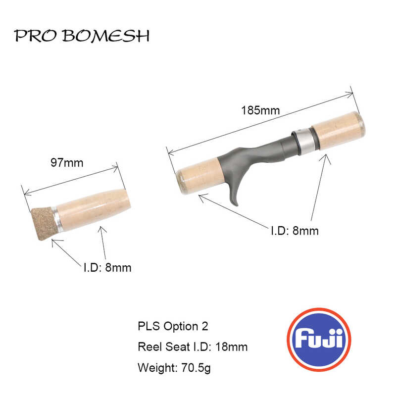Bomesh Pro 1 Set Fuji Tcs#18 Pls#18 Casting Reel Seat 2A Cork Handle ...