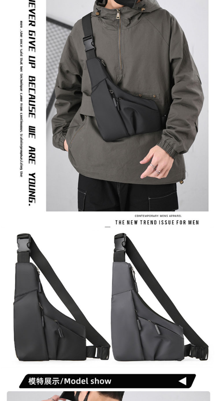 Men's Triangle Chest Bag with Anti-Theft Function and Close Fitting ...