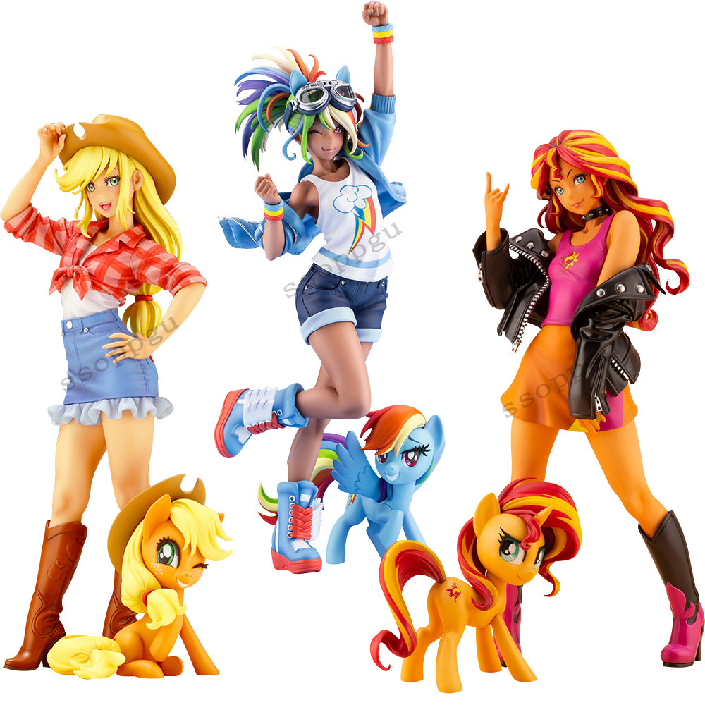 My Little Pony Bishoujo Rarity Sunset Shimmer Applejack Twilight ...