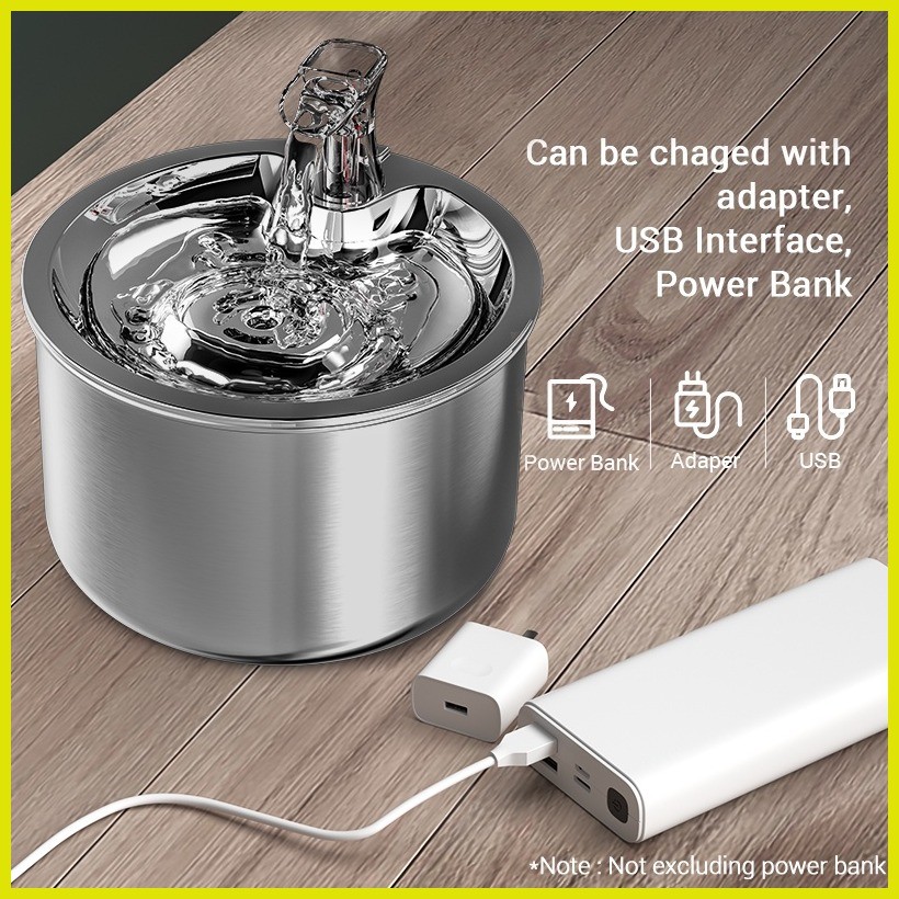 Rojeco Stainless Steel Cat Water Fountain Automatic Sensor Drinker For