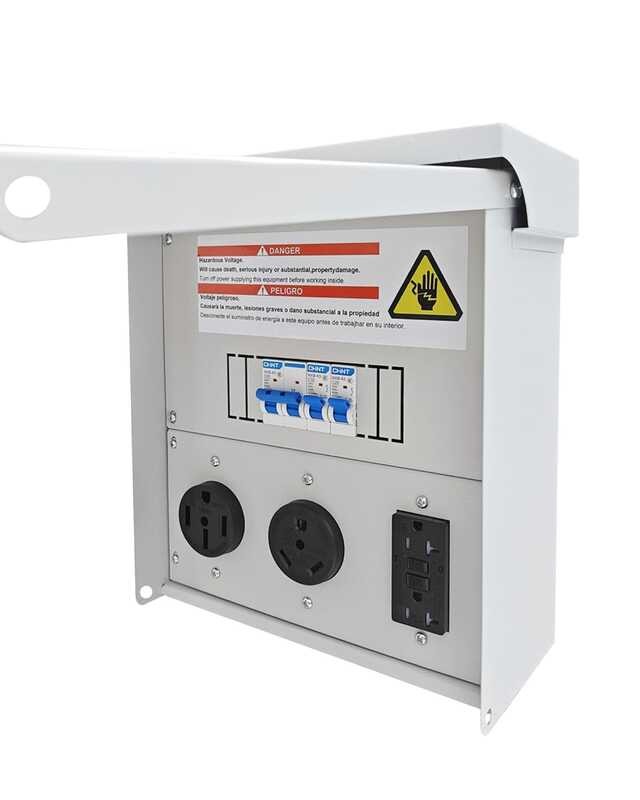 power socket Temporary panel, RV power socket panel, equipped with 20 ...