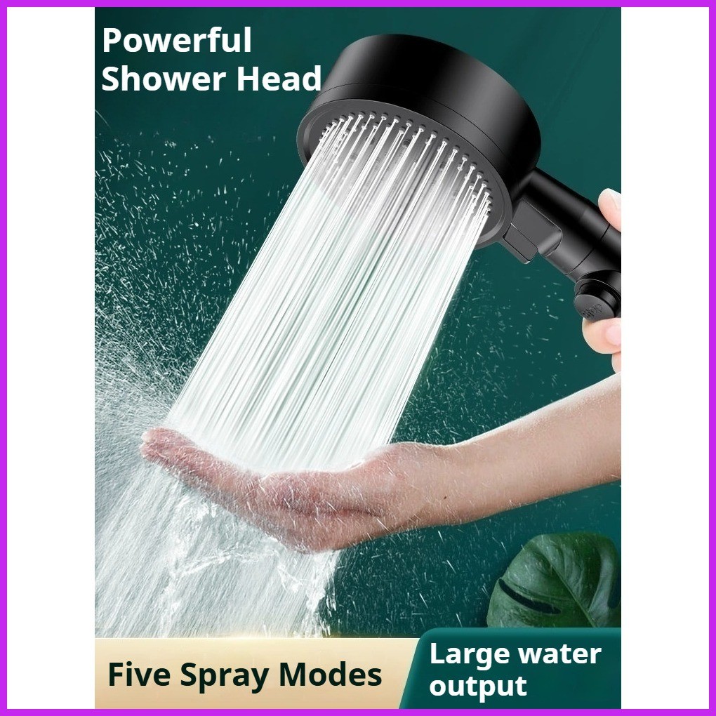4-in-1 Shower Set | 5 Mode High Pressure Shower Head with Water Stop ...