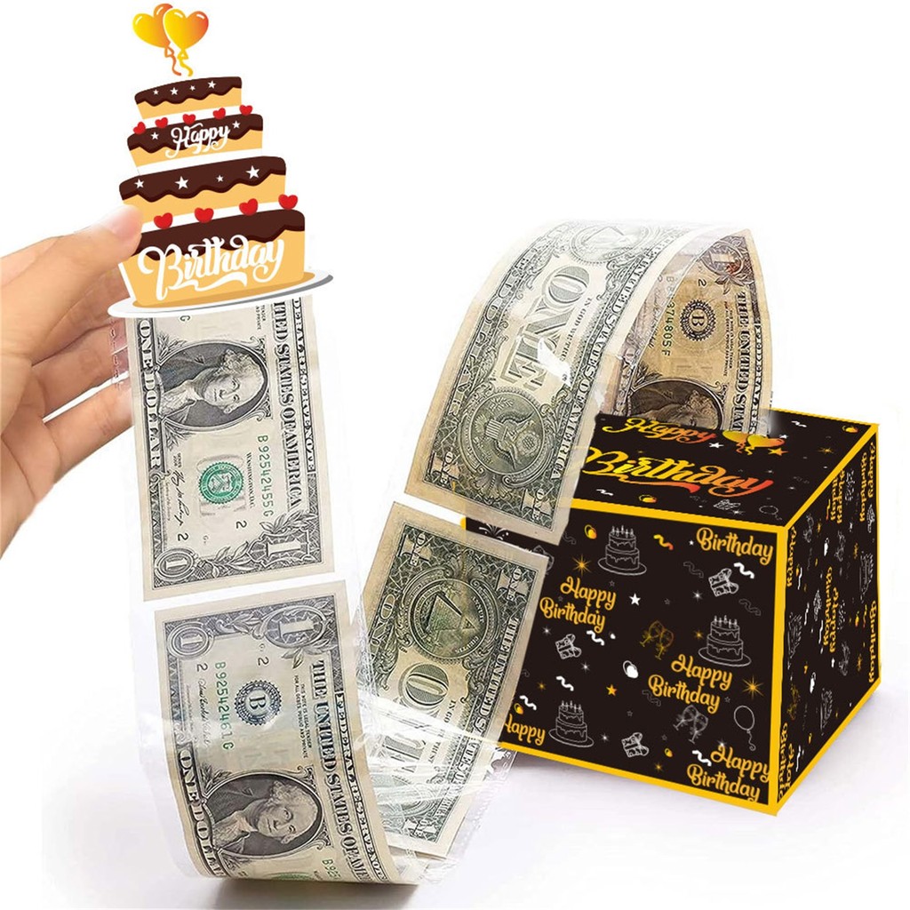 Money Pull Box for Cash Gift DIY Birthday Money Surprise Box with Pull ...