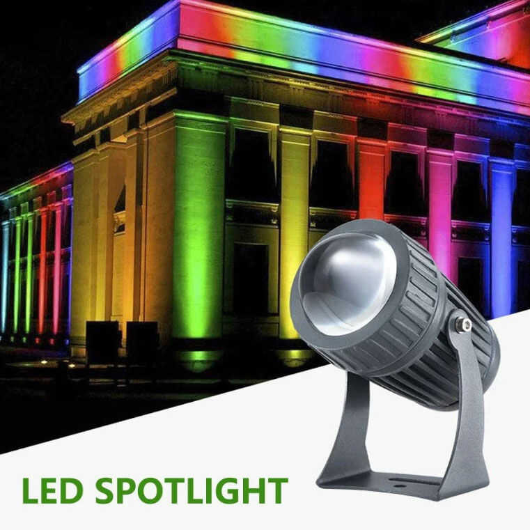 RGBW Narrow Angle Garden Lawn Light 220V Led Spotlight Projector For ...
