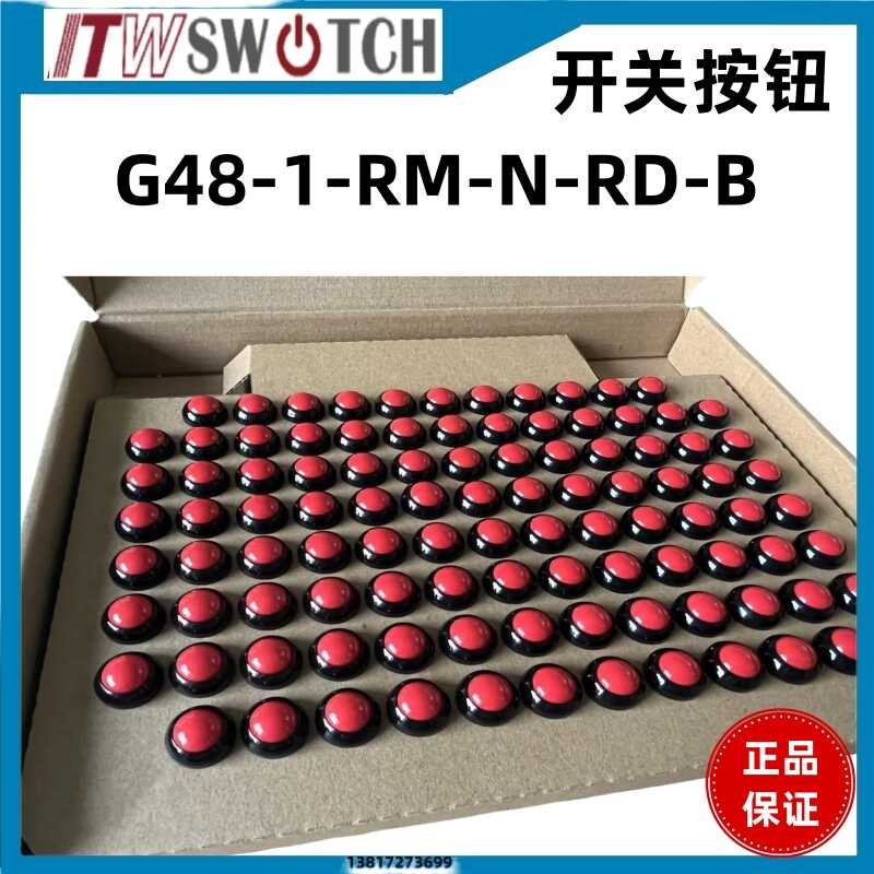 G48-1-RM-N-RD-B Push Button Red ITW Power Switch Momentary Sealed Round ...