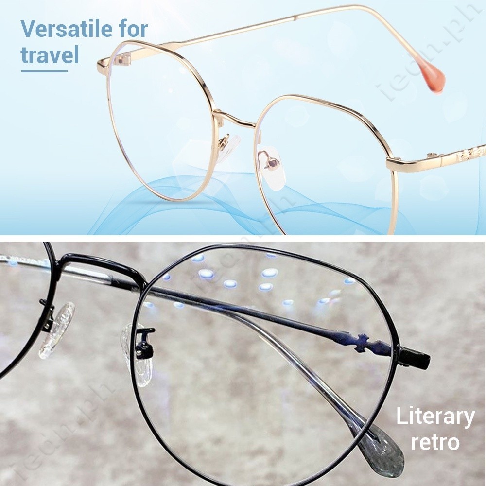 Anti Radiation Eyeglasses Round Computer Metal Frame Eyeglass Anti Blue ...
