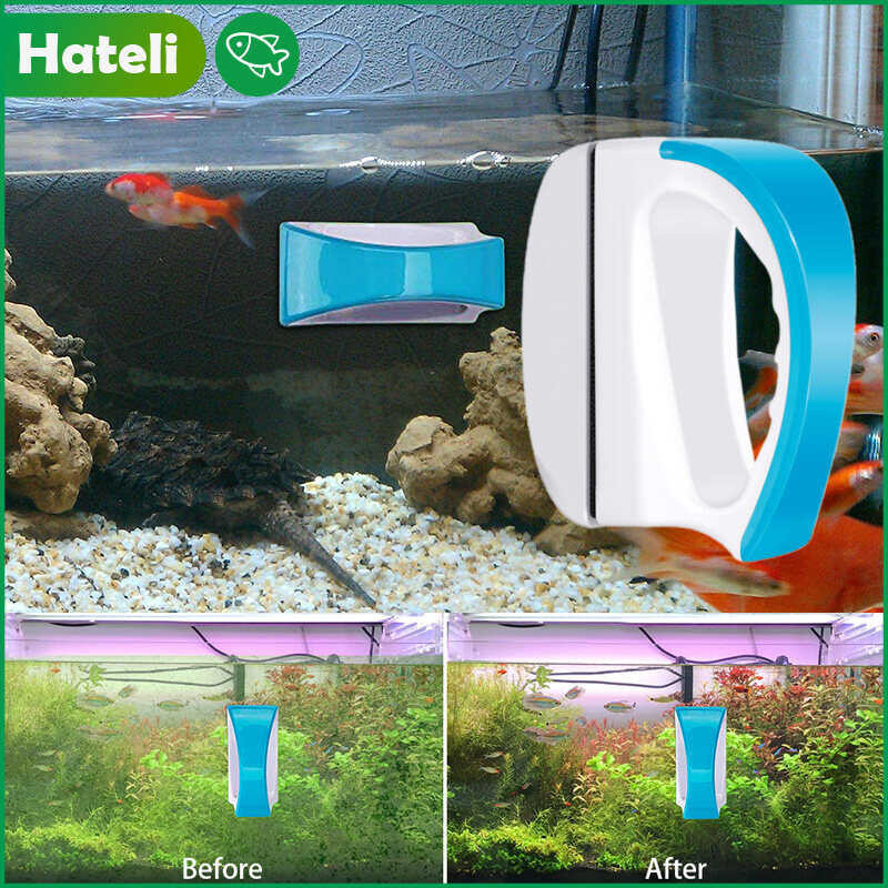 HATELI Aquarium Fish Tank Algae scrapers Glass Cleaner