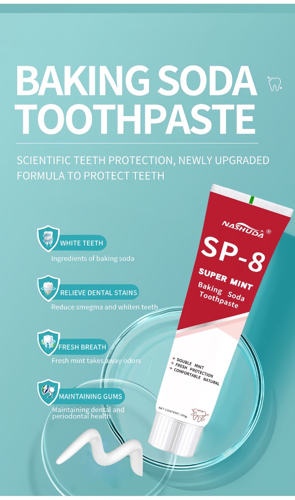 Sp-6 Sp-7 SP-8 probiotic Teeth Whitening Toothpaste Remove Plaque ...