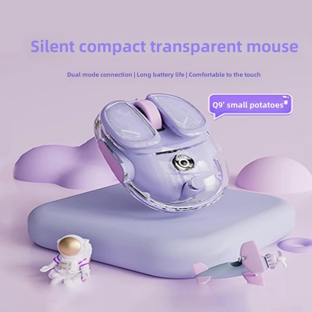 Pioneer Q9 Small Potatoes Transparent Wireless Mouse Bluetooth Dual ...