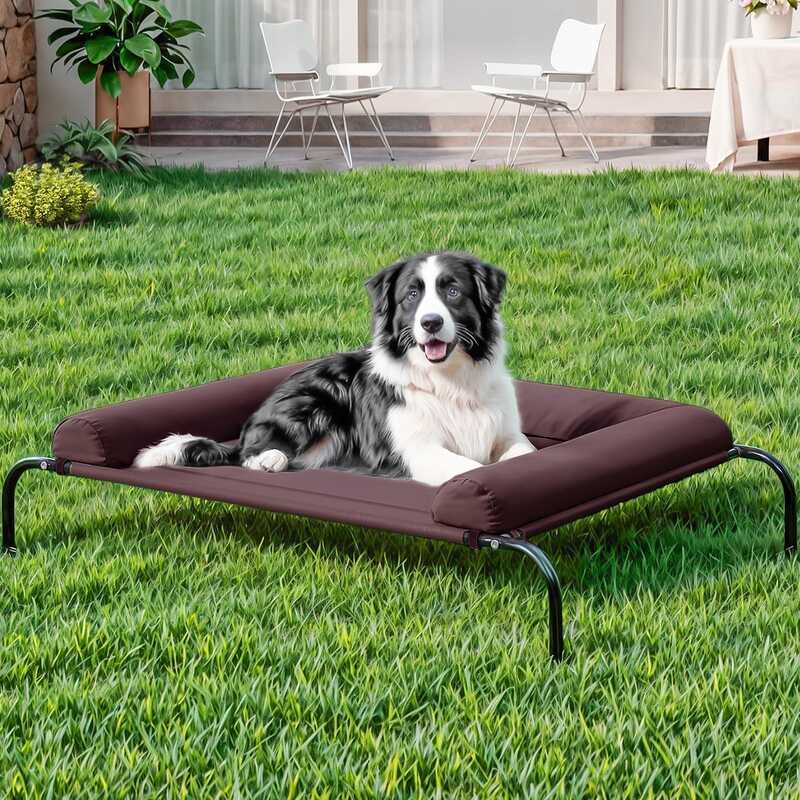 WESTERN HOME WH Elevated Outdoor Cot, Raised Dog Bed Bolster for Extra