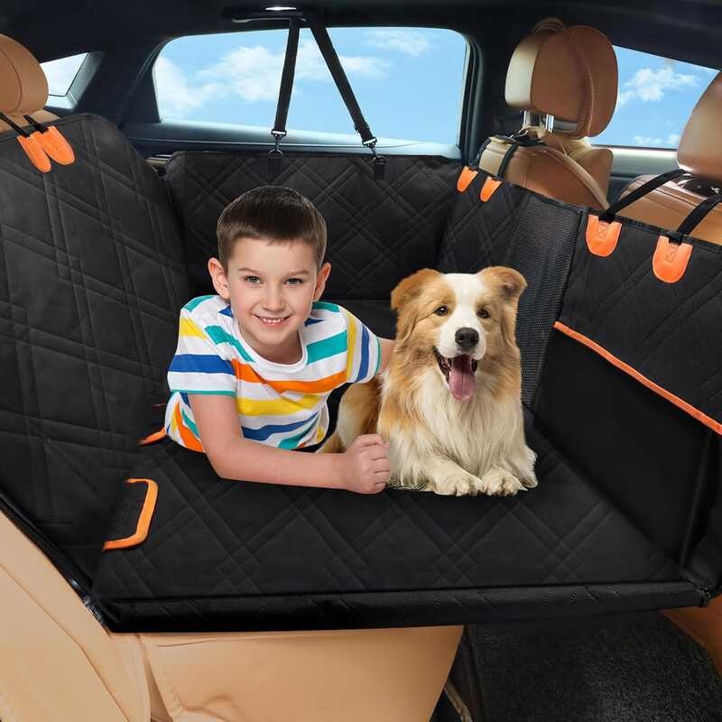 YUDEG Extender Dogs, Dog Car Cover Back Seat with Hard Bottom Protector