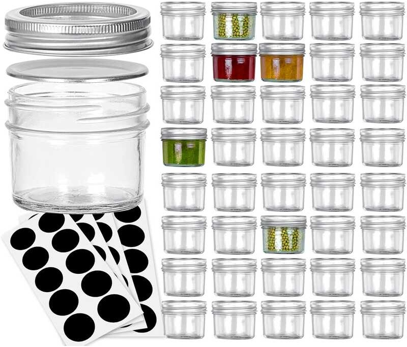 Mason Jar, VERONES 4 oz (approximately 113.4 g) can with regular lid