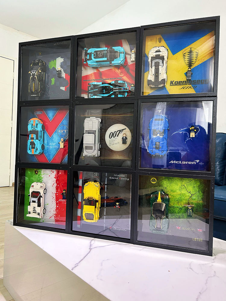 Super Racing Speed Building Blocks Hanging On The Wall Display Storage ...