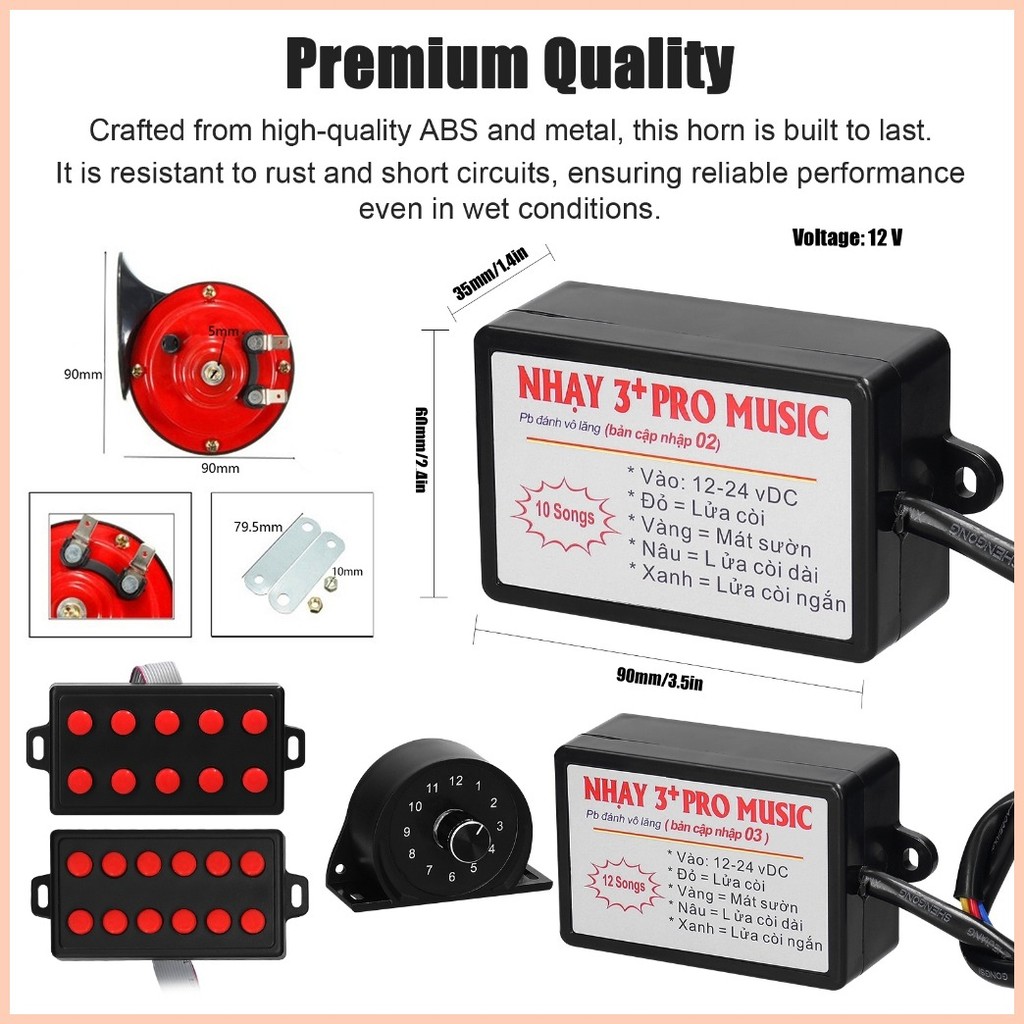 ☃ ☑ ♆ [2024 New] 12 V Universal Double Tone Horn Car Motorcycle Air