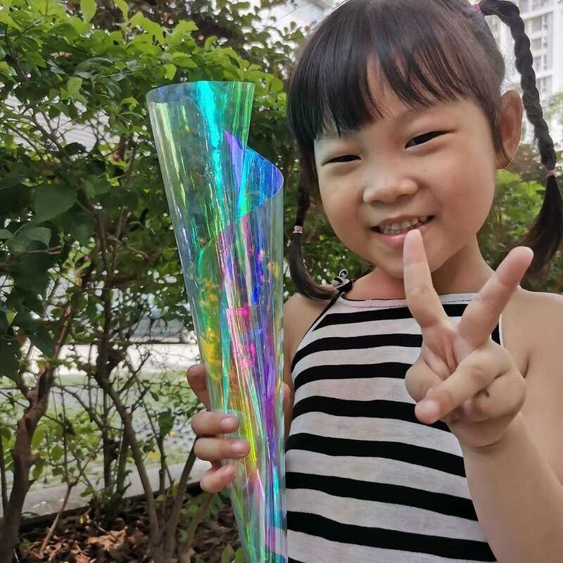 Iridescent Laser Holographic Clear Transparent PVC Fabric Leather ...
