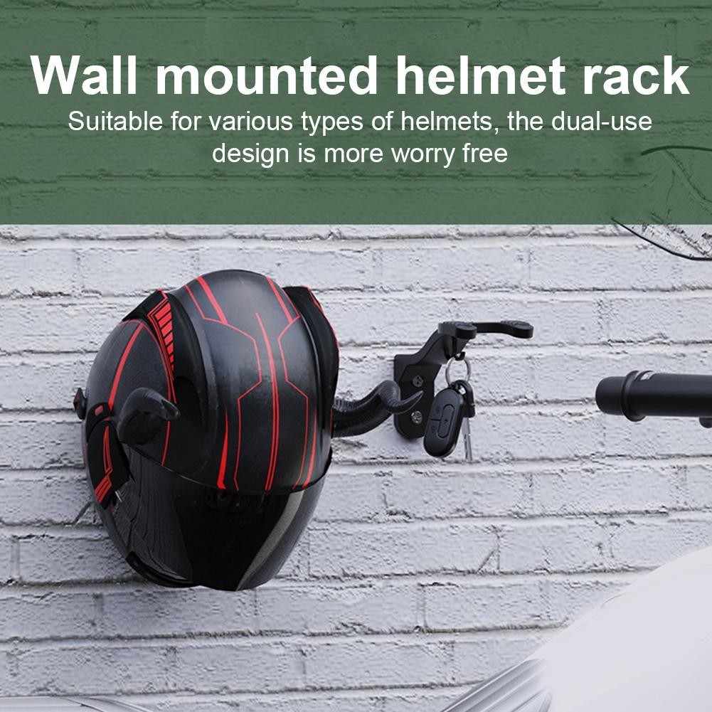 Wall Mount Helmet Holder Motorcycle Head Gear Hook Football Bicycle Hat ...