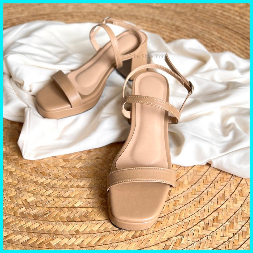Chunky Platform Block 3-Inch Heels | Shopee Philippines