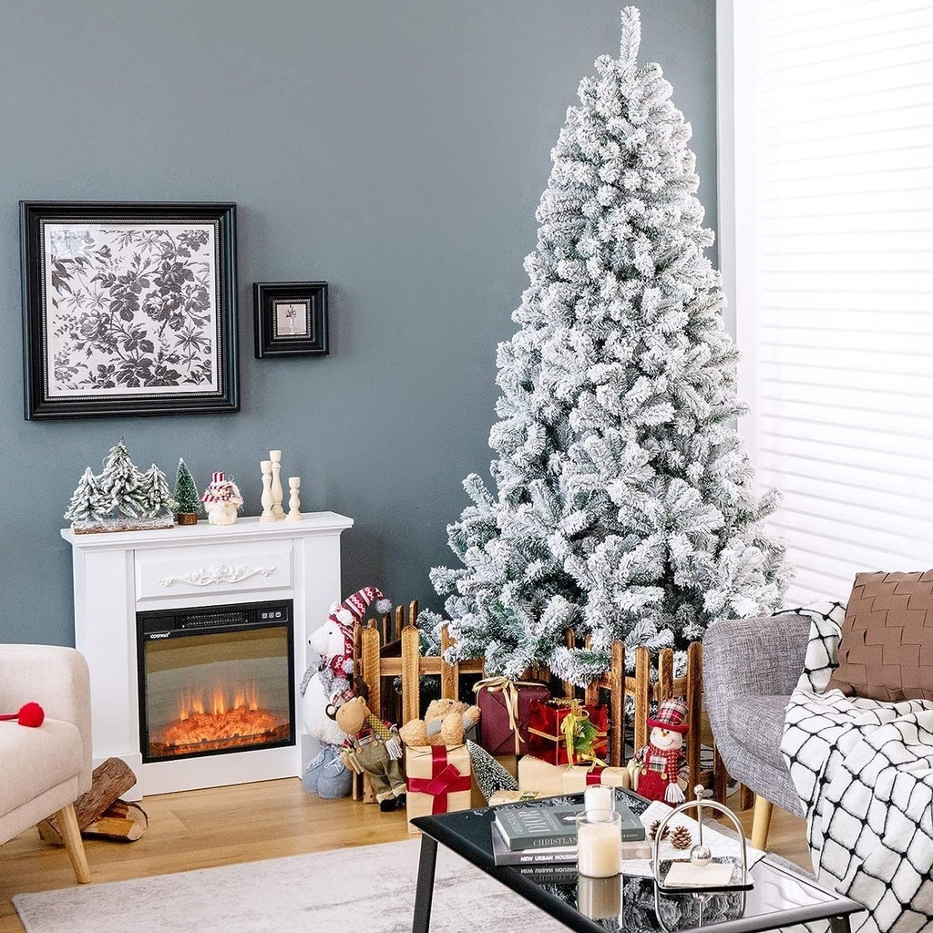 White Christmas Tree Snow Decoration For Home 2025 Artificial Xmas ...