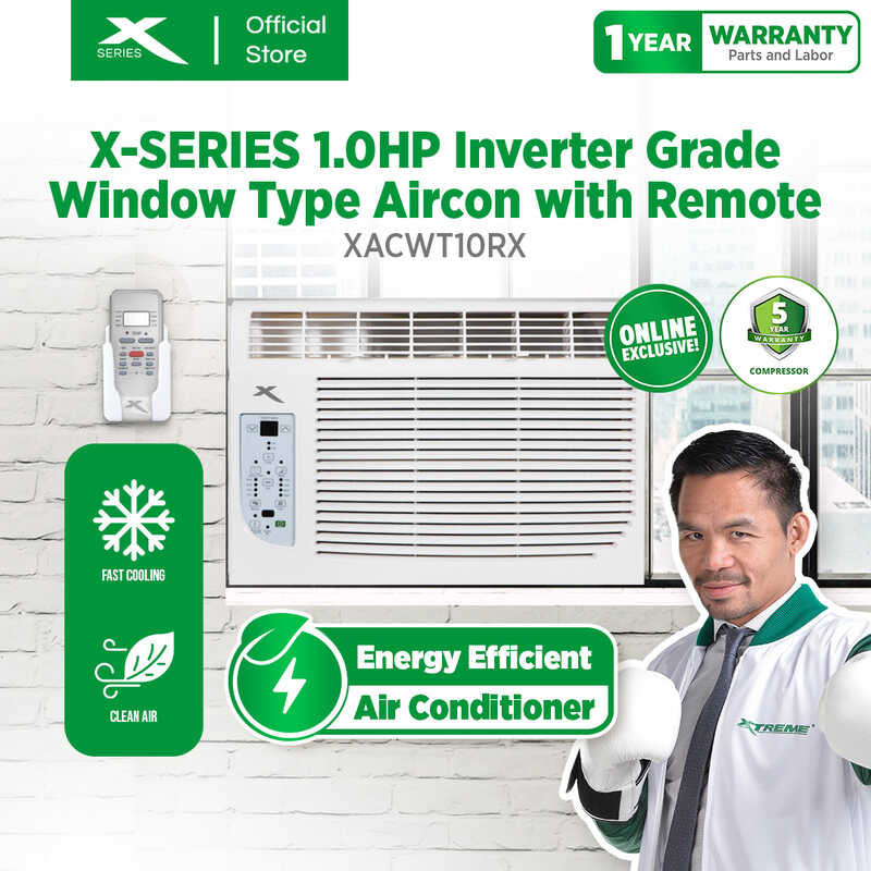 1Hp X-Series Window Type Aircon Inverter Grade Fast Cooling Fresh Air ...