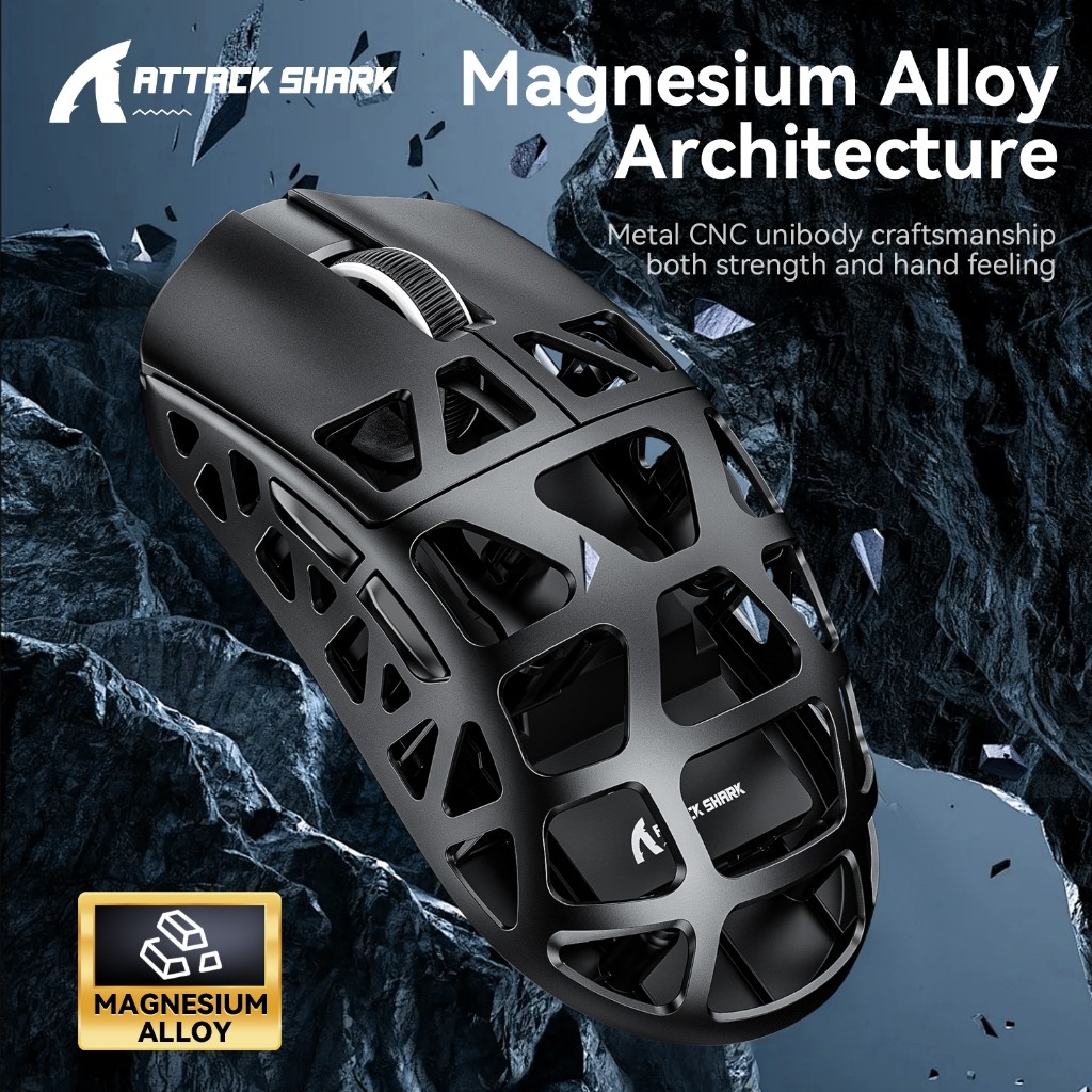 R3 Magnesium alloy mouse lightweight PAW3395 three modes Bluetooth ...