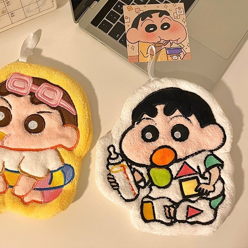 Crayon Shin Chan Hand Towels Cute Butter Bear Washrag Bathroom Hanging ...