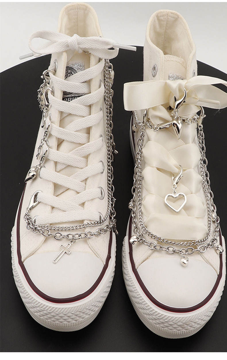 Bling Rhinestone Shoe Chain Shoes Charms Stainless Steel Shoe ...