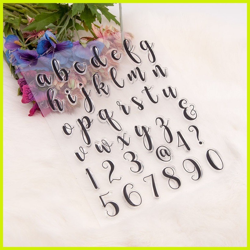 AshleyShop Alphabet Letter Cake Stamp Calligraphy Handwriting Embosser ...