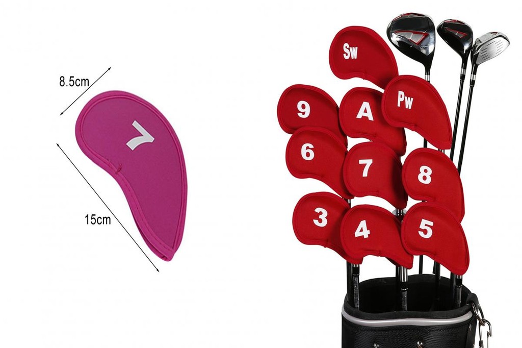 heworldwel Golf Club Protection Set Golf Iron Head Covers 10pcs