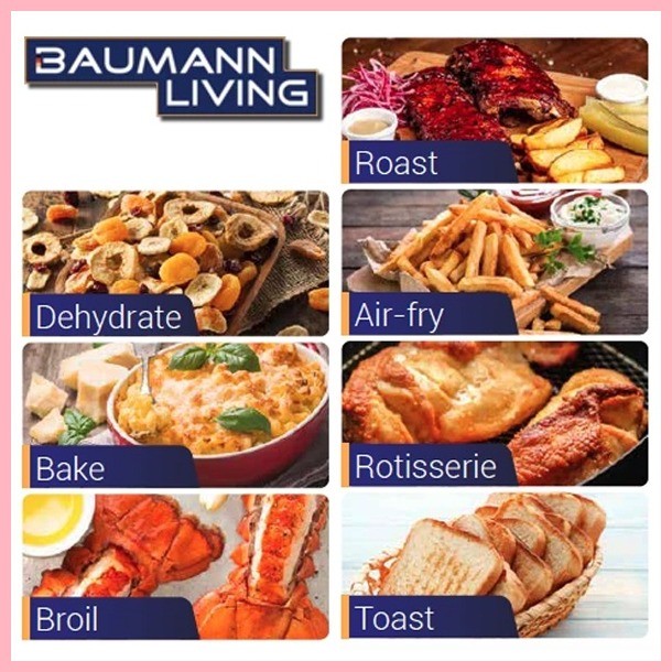 Original Baumann 7in1 Multi Air Fryer XR with Rotisserie 10Liter