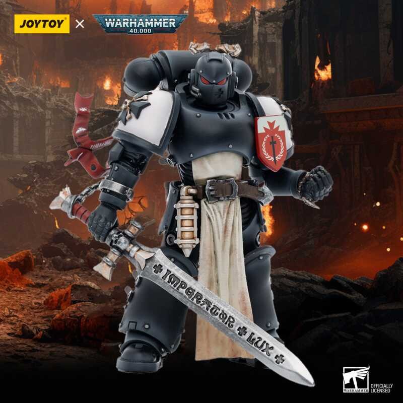 Authentic Dark Warhaer 40K Black Templar Emperor Warrior Rolandus ...