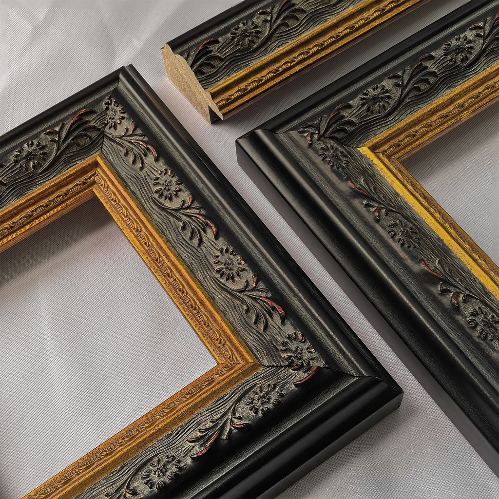 Medium Style French Retro Solid Wood Lines Oil Frame Frame Frame Frame ...