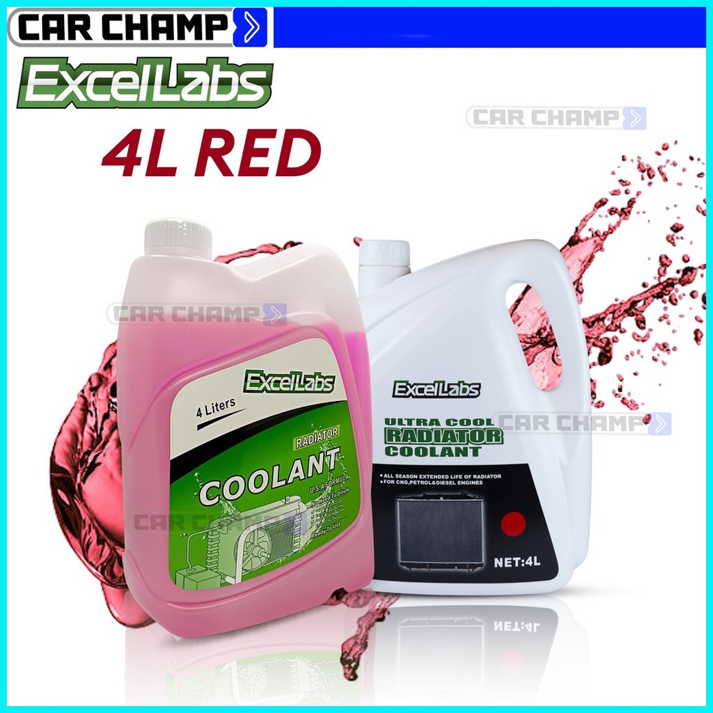 Excellabs Radiator Coolant for Car and Motorcycle 4L Green, Blue and ...