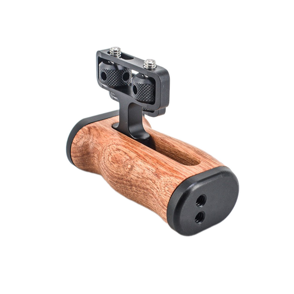 XT-XINTE Side Handle/ Top Handle Grip DSLR Camera Cage Wooden Handgrip ...
