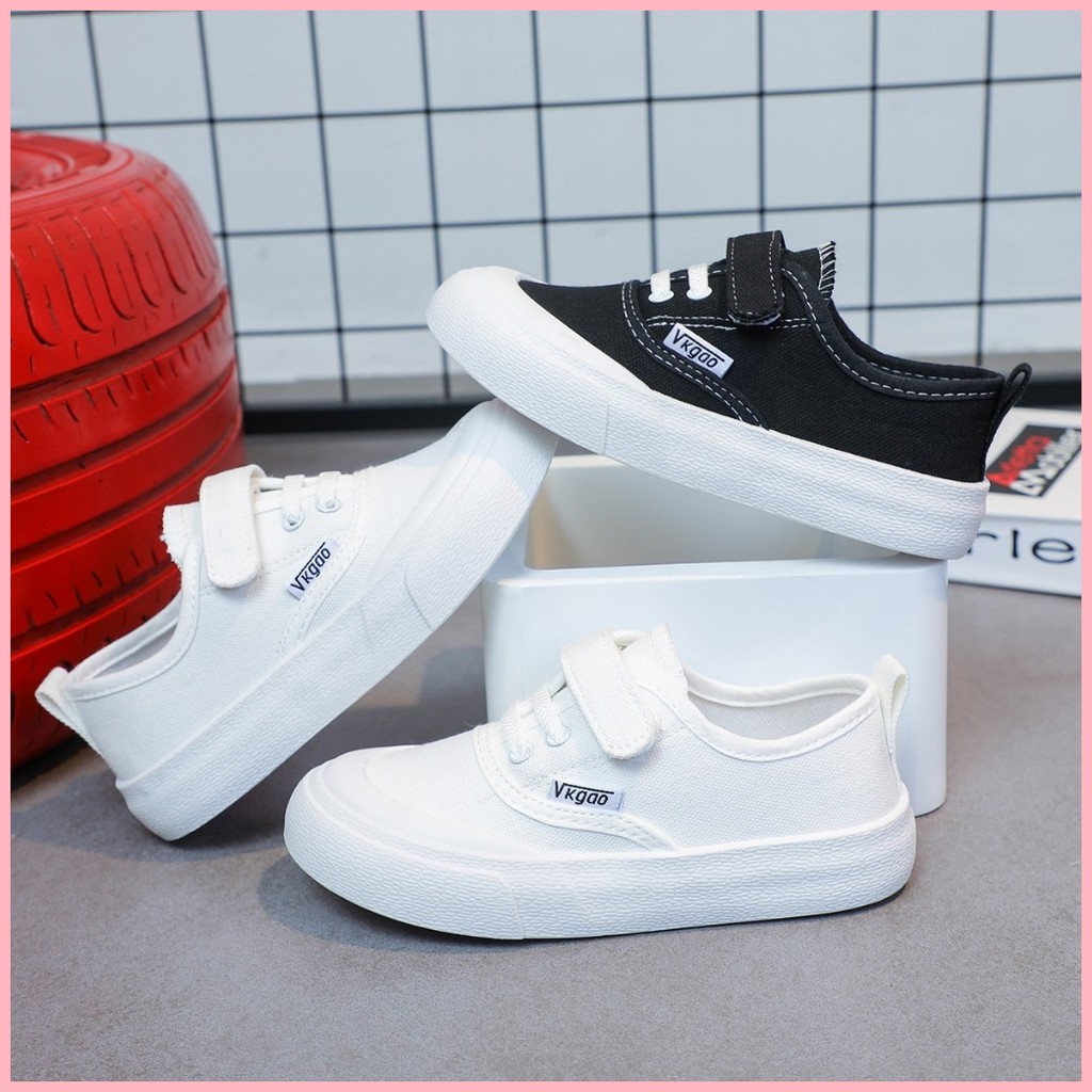 Fashion kids shoes black rubber canvas shoes for kids girl white studens shoes for kids un Shopee Philippines