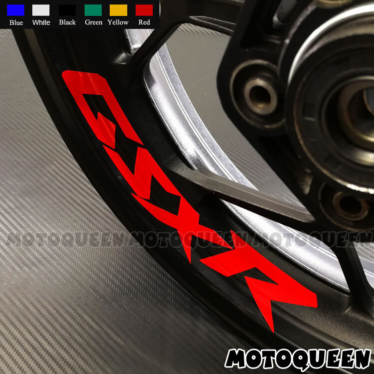 Motorcycle 8E 8X Front Rear Iner Wheels Rims Tire Decals Reflective ...