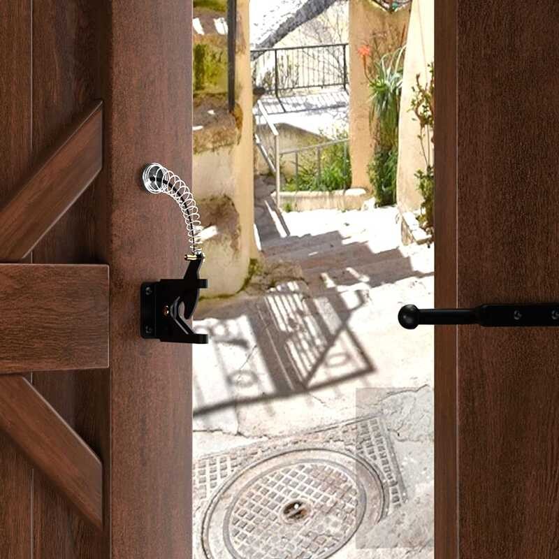 Self Carbon Steel Lock Post Mount Spring Heavy Duty Automatic Gravity ...