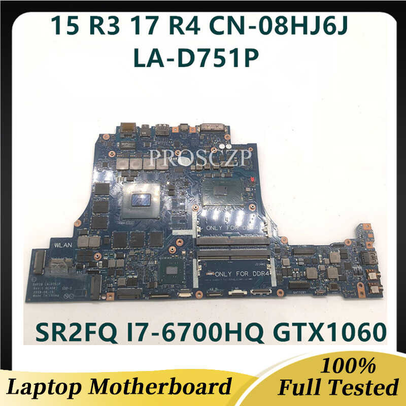 For Alienware Mainboard 15 R3 17 R4 Laptop Motherboard LA-D751 CN ...