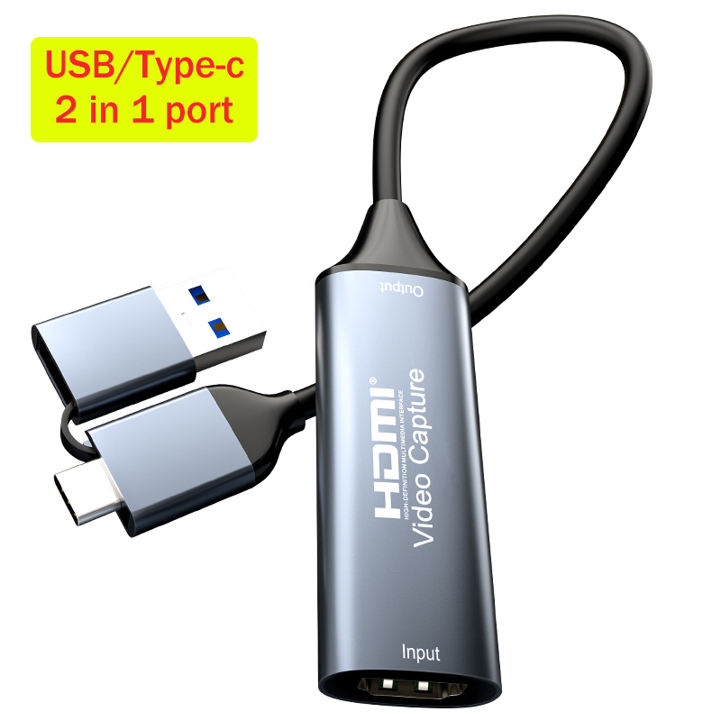 4K Type C USB 3.0/2.0 Video Capture Card 1080P 60fps HDMI to TypeC