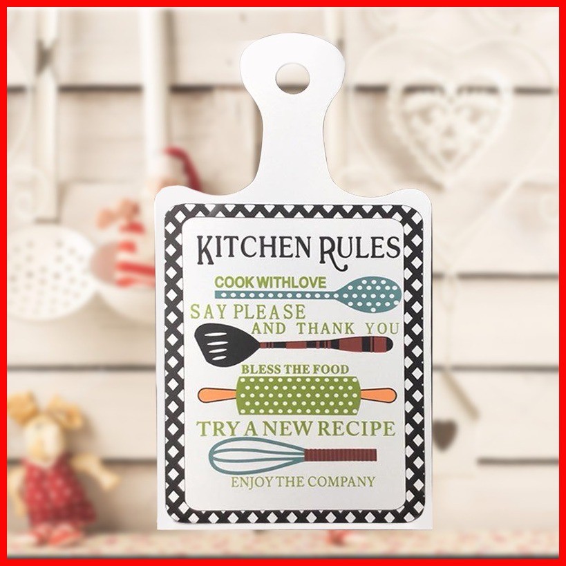 Kitchen Rules Vintage Wooden Wall Decor 20 x 39 cm Shopee Philippines