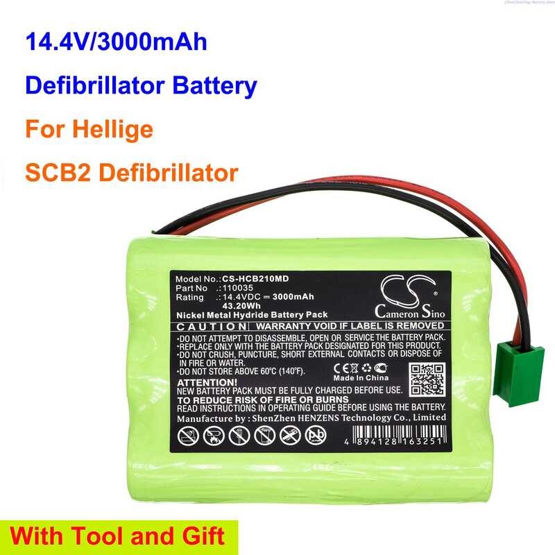 3000Mah Orangeyu Defibrillator Battery 110035 For Hellige Scb2 ...