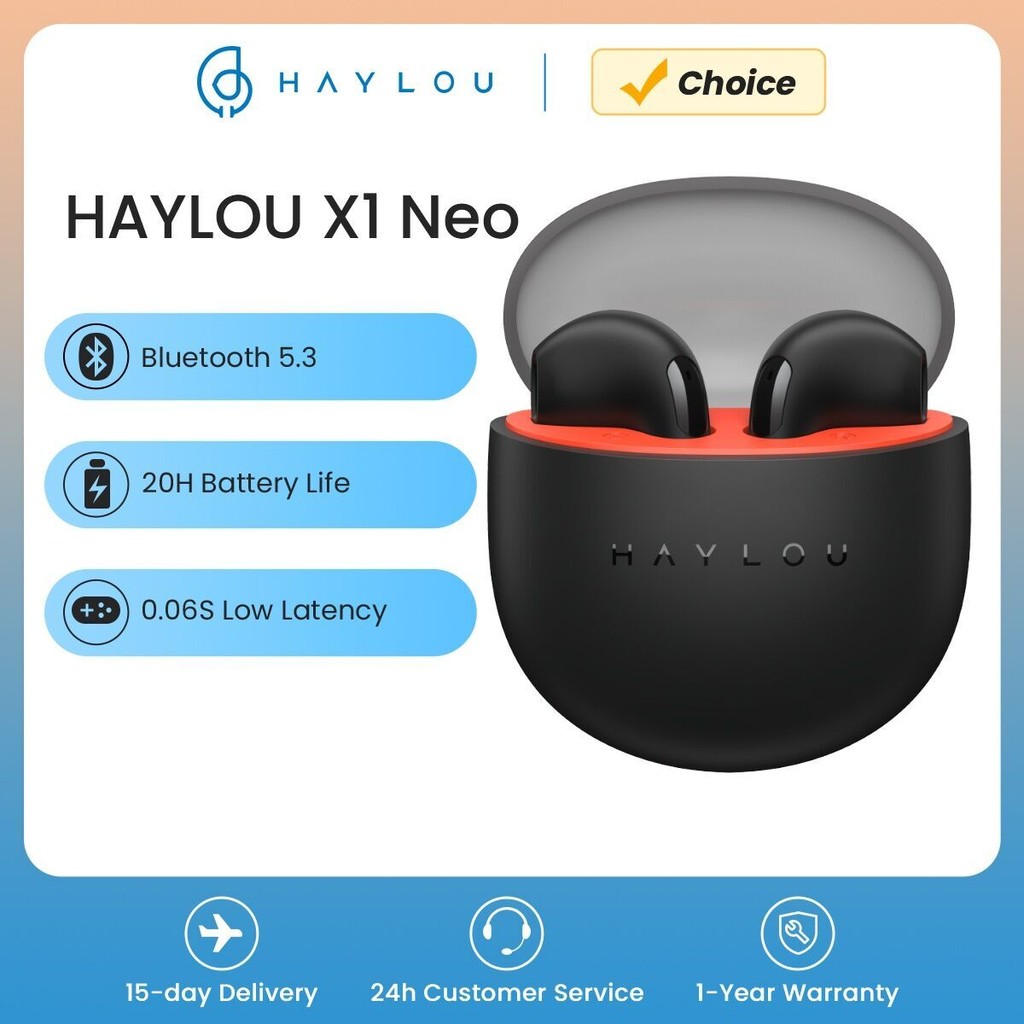 HAYLOU X1 Neo TWS Bluetooth 5.3 Earphones 0.06S Low Latency 20H Battery