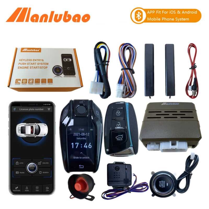 Manlubao E APP Control Liquid LCD Smart Key 12V Universal Vibration Car ...