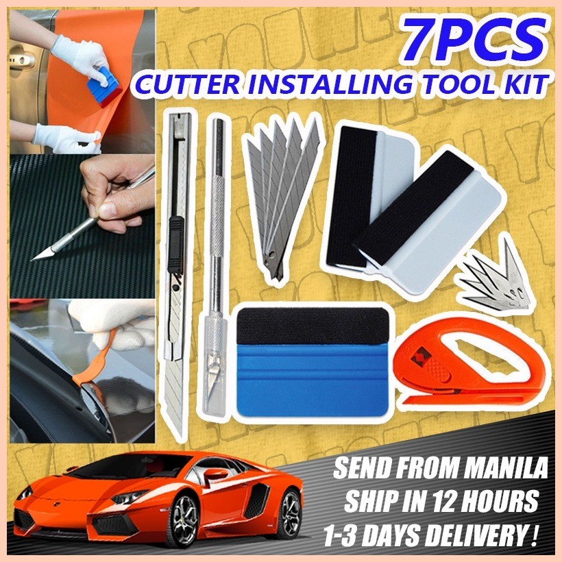 ⊕ ℗ ☫ 7Pc Car Vinyl Tint Film window tint tools Professional Wrapping
