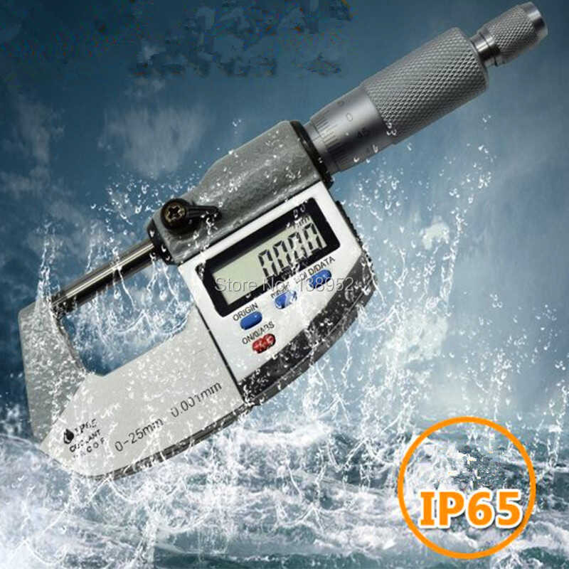 025Mm 4 0.001Mm Ip65 Waterproof Digital Mi 25Mm Outside Caliper