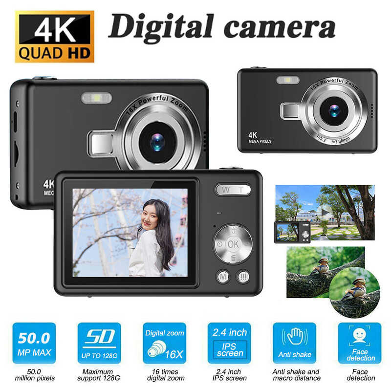 4K Digital 16X Zoom Student Camera Outdoor Anti-Shake Video Recorder ...