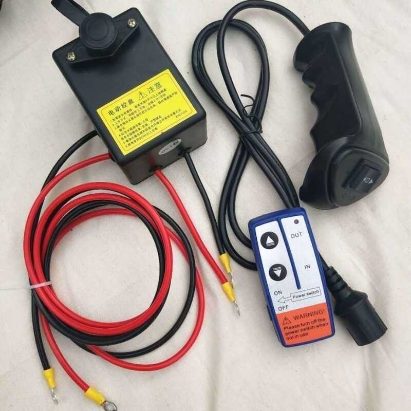 Car Crane V Electric Winch Handle Switch Wireless Remote Control Relay ...