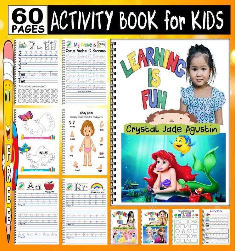 CUSTOMIZED WORKBOOK ACTIVITY FOR KIDS 60 PAGES TRACING NAME LINES ...